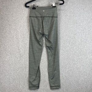 Lululemon wunder under high rise leggings tights inseam 25” green stripe active